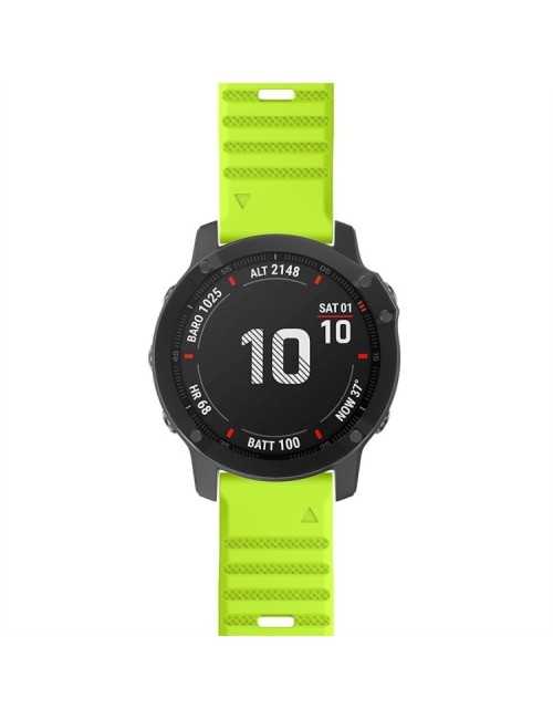 SOFT SILICONE SPORT WATCH BAND για GARMIN 7X - GREEN