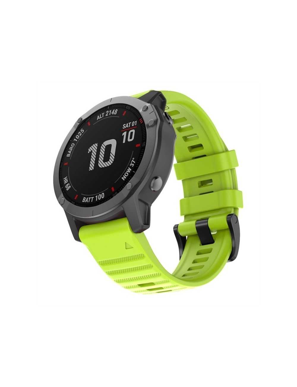 SOFT SILICONE SPORT WATCH BAND για GARMIN 7X - GREEN