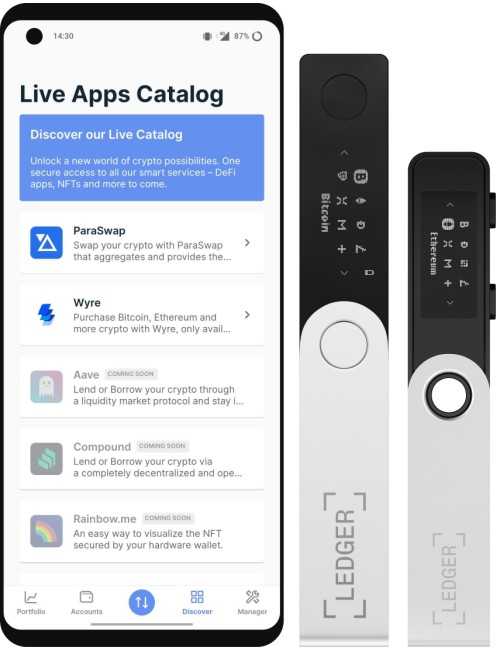 Ledger Nano X Cryptocurrency Hardware Wallet - Onyx Black