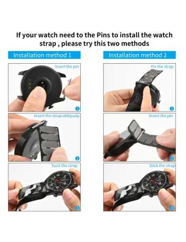 Hook And Loop Fastener Nylon Watch Band for Garmin Fenix 7X (Red) | Λουράκια