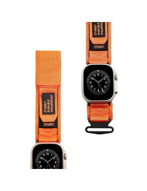 AW Nylon Two-Section Watch Band For Apple Watch 44/45/49mm (Orange)