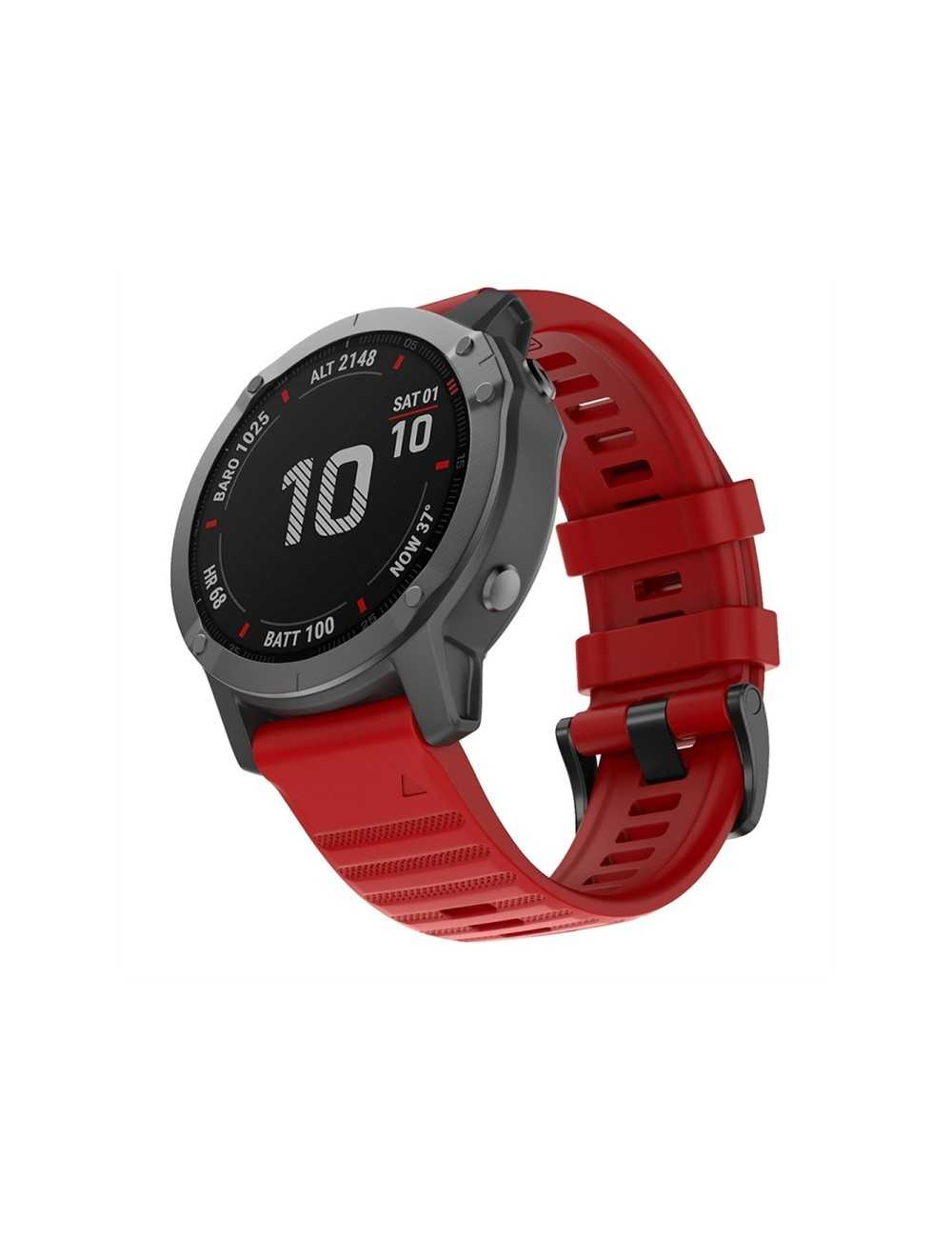 SOFT SILICONE SPORT WATCH BAND για GARMIN 7/EPIX  - Red