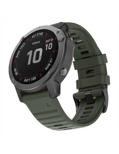 SOFT SILICONE SPORT WATCH BAND για GARMIN 7/EPIX  - Army Green