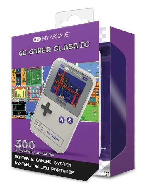 MY ARCADE GO GAMER CLASSIC PLAYER CONSOLE WHITE/LILAC (300 GAMES)