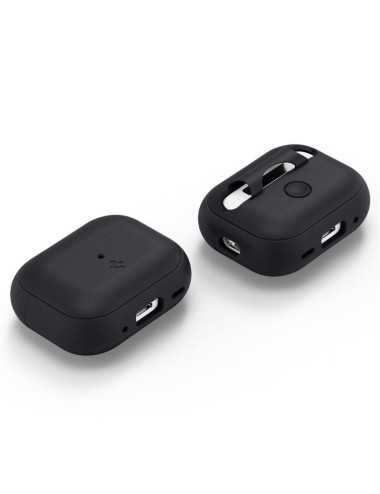 Spigen Case Silicone Fit Black + Strap Phantom Green - AirPods Pro (2nd Gen) | Airpods Accessories