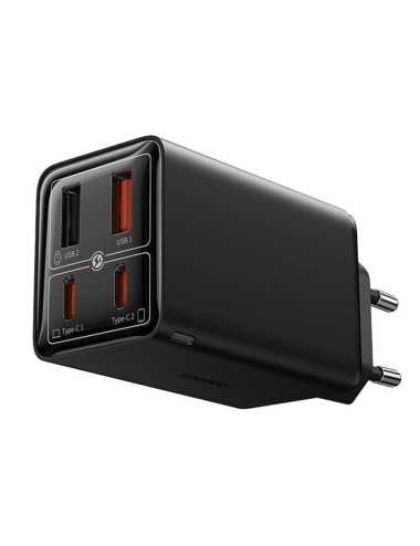 Baseus GaN 6 Pro Wall Charger , 65W, 3.25A, 2 x USB-A - 2 x USB-C, Black (P10162701113- 00)