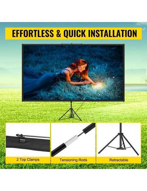 Οθόνη Προβολής Projector Δαπέδου VEVOR DM-ABS-70 με Λόγο Εικόνας 16:9 4K 160x95cm / 70"