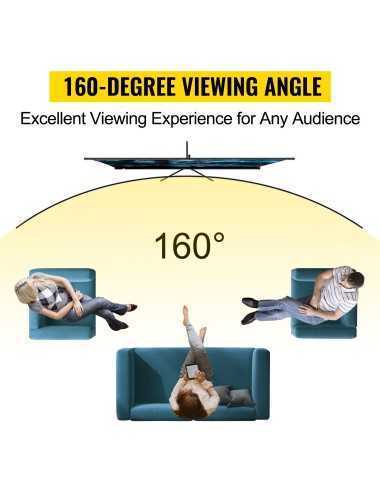 Οθόνη Προβολής Projector Δαπέδου VEVOR DM-ABS-70 με Λόγο Εικόνας 16:9 4K 160x95cm / 70" | Αξεσουάρ Projectors