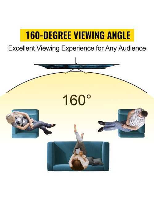 Οθόνη Προβολής Projector Δαπέδου VEVOR DM-ABS-70 με Λόγο Εικόνας 16:9 4K 160x95cm / 70"