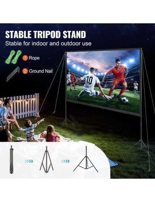 Οθόνη Προβολής Projector Δαπέδου VEVOR ZG-LJ150 με Λόγο Εικόνας 16:9 4K 4202 x 650 x 2746mm / 150"