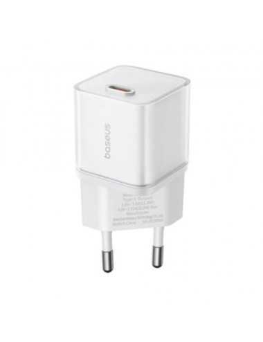 Baseus GaN5S Wall Charger , 20W, 3A, 1 x USB-C, White