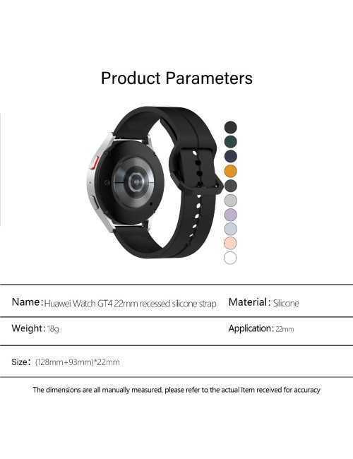 Λουράκι KALEBOL 22mm για Huawei Watch 4 / 4 Pro / GT 4 46mm Silicone Groove Design - White