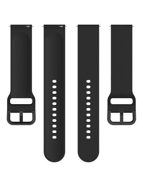 Λουράκι KALEBOL 20mm για Huawei Watch GT 3 42mm / GT 3 Pro 43mm Silicone Groove Design - Black