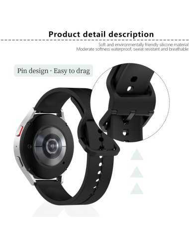 Λουράκι KALEBOL 20mm για Huawei Watch GT 3 42mm / GT 3 Pro 43mm Silicone Groove Design - Black | Λουράκια