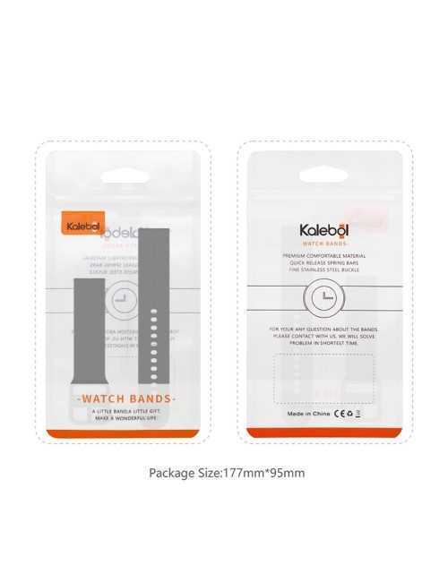 Λουράκι KALEBOL 20mm για Huawei Watch GT 3 42mm / GT 3 Pro 43mm Silicone Groove Design - White