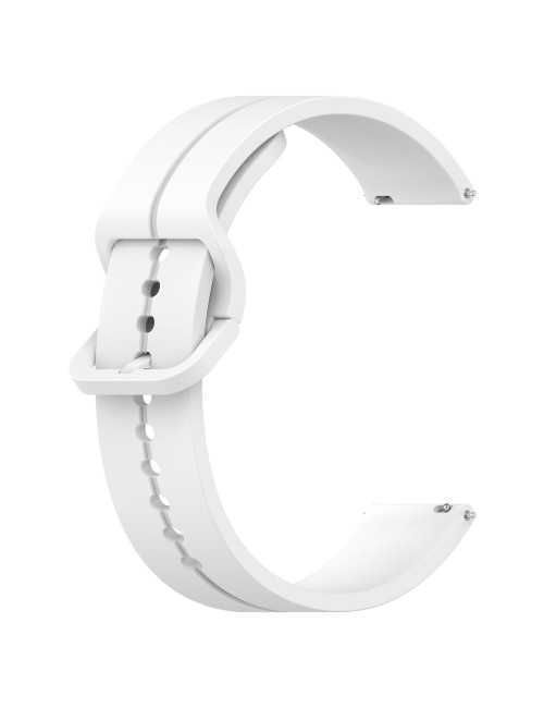 Λουράκι KALEBOL 20mm για Huawei Watch GT 3 42mm / GT 3 Pro 43mm Silicone Groove Design - White