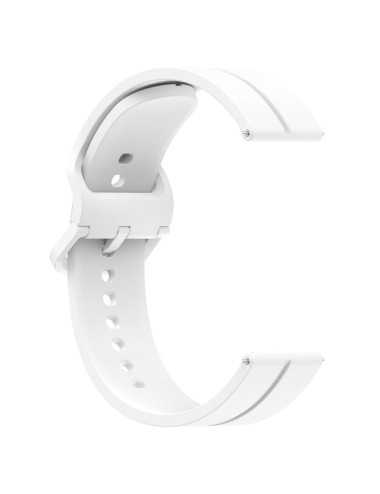 Λουράκι KALEBOL 20mm για Huawei Watch GT 3 42mm / GT 3 Pro 43mm Silicone Groove Design - White | Λουράκια