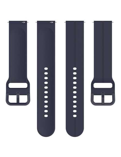 Λουράκι KALEBOL 20mm για Huawei Watch GT 3 42mm / GT 3 Pro 43mm Silicone Groove Design - Navy Blue