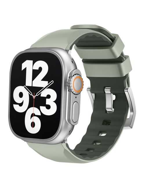 Λουράκι KALEBOL για Apple Watch 10 46mm / Ultra 2 / Ultra 49mm / 9 8 7 45mm Silicone Dual Color - Matcha Green