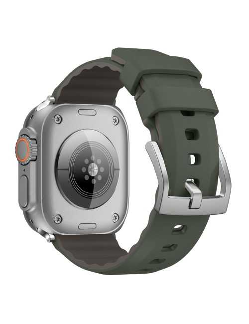 Λουράκι KALEBOL για Apple Watch 10 46mm / Ultra 2 / Ultra 49mm / 9 8 7 45mm Silicone Dual Color - Blackish Green
