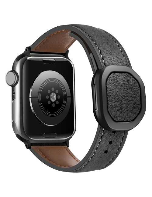 Λουράκι KALEBOL για Apple Watch 10 46mm / Ultra 2 / Ultra 49mm / 9 8 7 45mm Genuine Cow Leather - Black