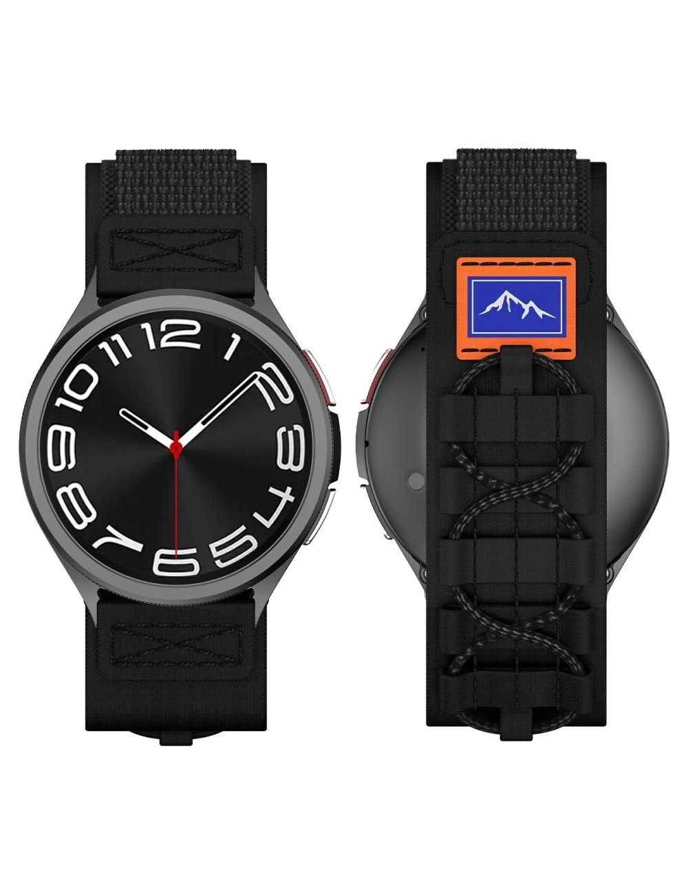 Λουράκι Universal 22mm για Samsung Galaxy Watch3 45mm / Galaxy Watch 46mm / Huawei Watch Ultimate Design Nylon - Black