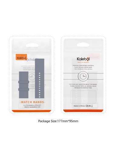 Λουράκι KALEBOL 20mm Silicone Strap για Huawei Watch GT 3 42mm / GT 3 Pro 43mm Round End - Dark Grey | Λουράκια