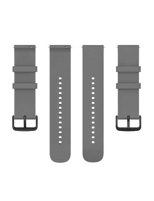 Λουράκι KALEBOL 20mm Silicone Strap για Huawei Watch GT 3 42mm / GT 3 Pro 43mm Round End - Dark Grey