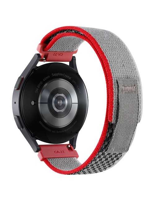 Λουράκι KALEBOL KLB-YJNLHH-001 για Samsung Galaxy Watch3 45mm / Huawei Watch GT4 46mm Wristband Sport Strap 22mm - Red+Grey