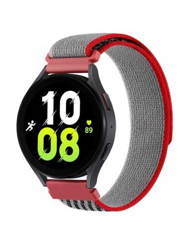 Λουράκι KALEBOL KLB-YJNLHH-001 για Samsung Galaxy Watch3 45mm / Huawei Watch GT4 46mm Wristband Sport Strap 22mm - Red+Grey | Λουράκια