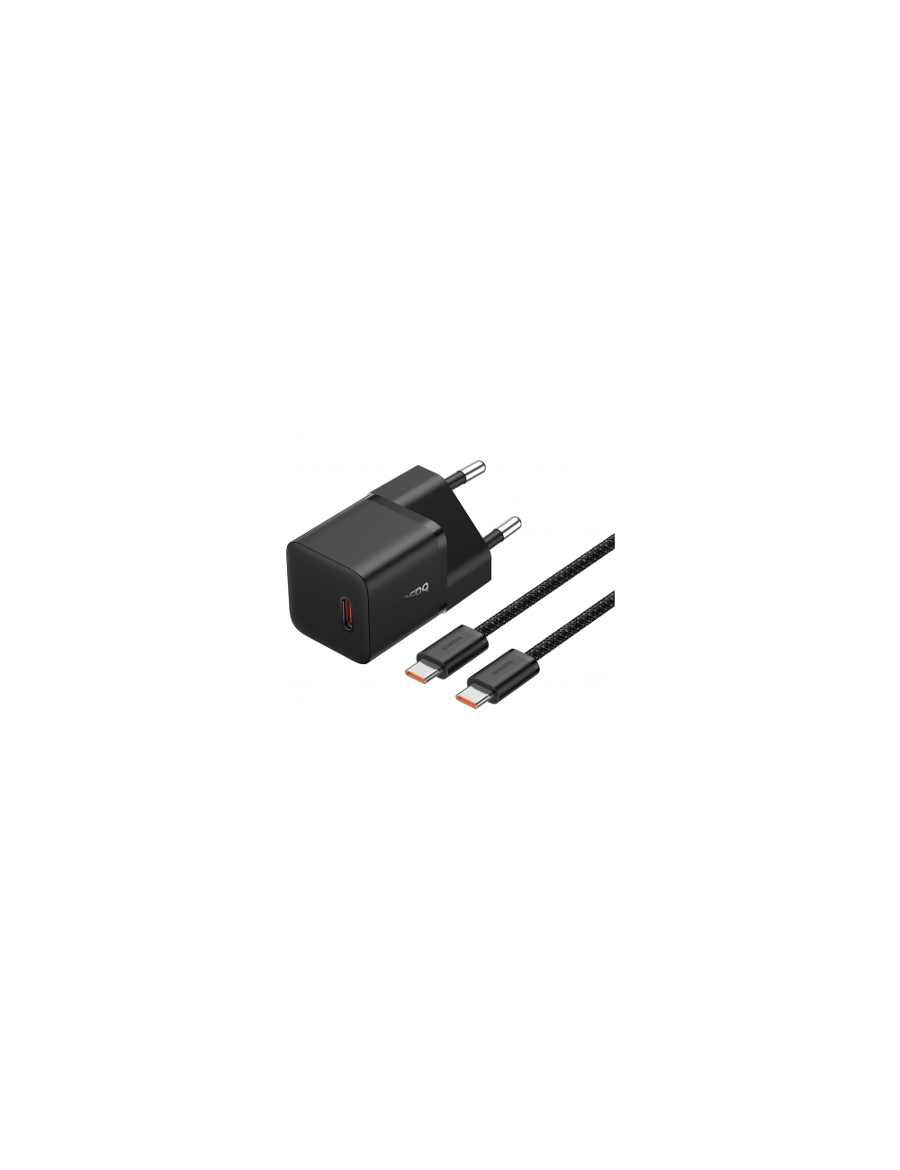 Baseus GaN5 20W Wall Charger , 3A, 1 x USB-C, with USB-C Cable, Black (P10110900113-00)