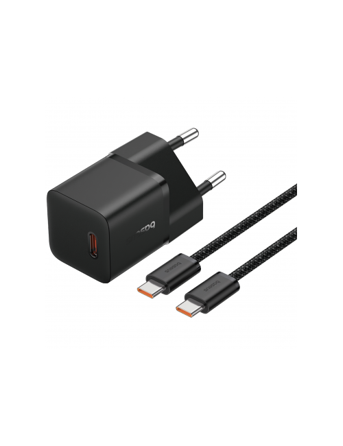 Baseus GaN5 20W Wall Charger , 3A, 1 x USB-C, with USB-C Cable, Black (P10110900113-00)