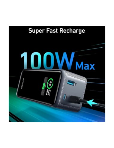 Anker Prime Powerbank, 20000mAh, 200W, QC + PD, Black (A1336011) | Power Bank