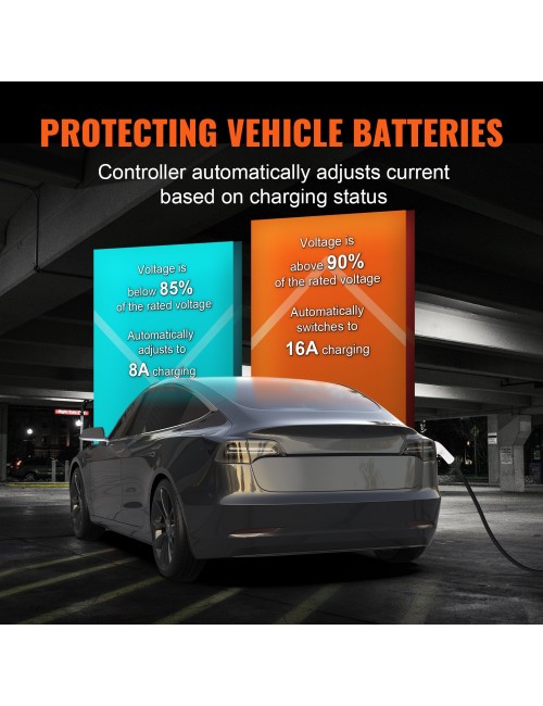 Vevor Φορητός Μονοφασικός Σταθμός Φόρτισης με οθόνη 3.7kW Type 2 (EV-B06-EU003B)