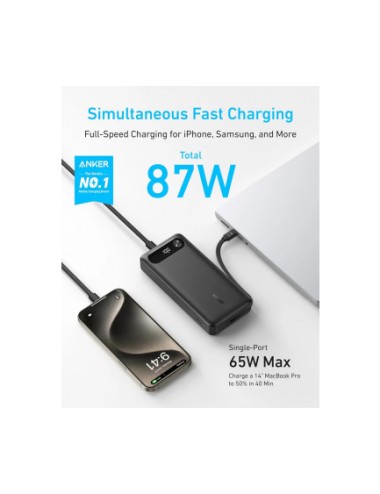 Anker PowerCore 20000mAh Powerbank 87W, QC + PD, Black (A1383H11) | Power Bank