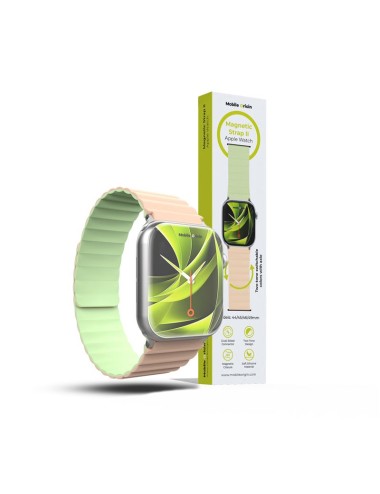 Mobile Origin Magnetic Watch Strap II, pink/light green for Apple Watch 49mm/46mm/45mm/44mm