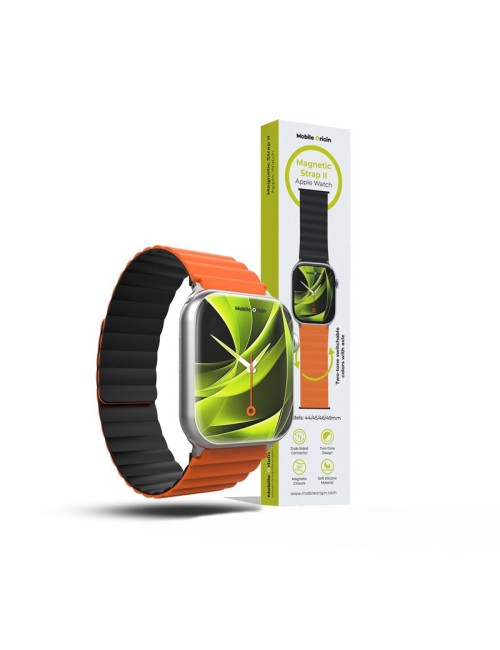 Mobile Origin Magnetic Watch Strap II,  orange/black for Apple Watch 49mm/46mm/45mm/44mm