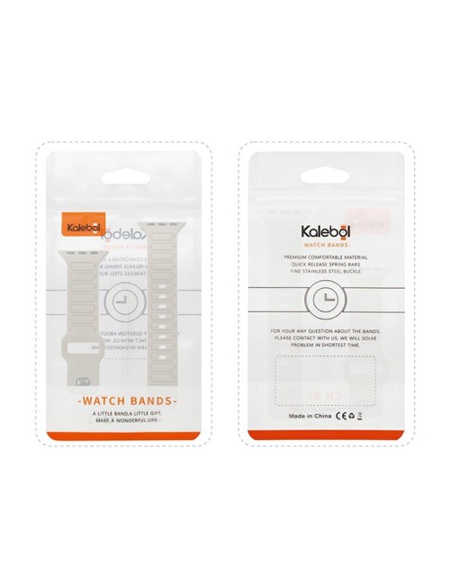 Λουράκι KALEBOL για Apple Watch 10 46mm / Ultra 2 / Ultra 49mm / 9 8 7 45mm Three Bead Silicone Band - Black