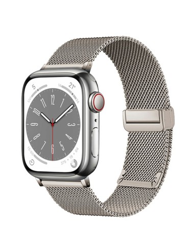 Λουράκι KALEBOL για Apple Watch 10 46mm / Ultra 2 / Ultra 49mm / 9 8 7 45mm Magnetic Buckle Stainless Steel Strap  - Starlight