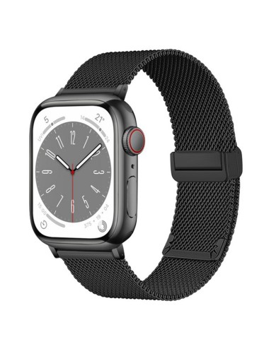Λουράκι KALEBOL για Apple Watch 10 46mm / Ultra 2 / Ultra 49mm / 9 8 7 45mm Magnetic Buckle Stainless Steel Strap  - Black