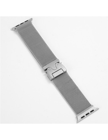 Λουράκι KALEBOL για Apple Watch 10 46mm / Ultra 2 / Ultra 49mm / 9 8 7 45mm Parachute Buckle Milanese Stainless Steel  - Silver | Λουράκια