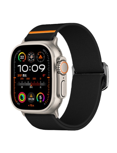 Λουράκι KALEBOL για Apple Watch 10 46mm / Ultra 2 / Ultra 49mm / 9 8 7 45mm Nylon Watch Strap - Black