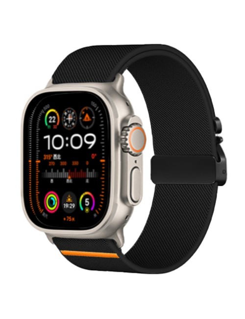 Λουράκι KALEBOL για Apple Watch 10 46mm / Ultra 2 / Ultra 49mm / 9 8 7 45mm Parachute Buckle - Black