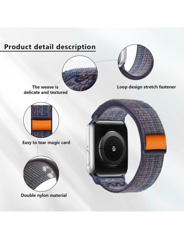 Λουράκι KALEBOL για Apple Watch 10 46mm / Ultra 2 / Ultra 49mm / 9 8 7 45mm Nylon Sport Watch Band - Midnight | Λουράκια