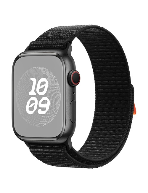 Λουράκι KALEBOL για Apple Watch 10 46mm / Ultra 2 / Ultra 49mm / 9 8 7 45mm Nylon Sport Watch Band - Deep Black