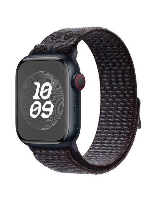 Λουράκι KALEBOL για Apple Watch 10 46mm / Ultra 2 / Ultra 49mm / 9 8 7 45mm Nylon Sport Watch Band - Black+Blue