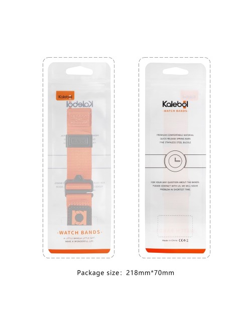 Λουράκι KALEBOL για Samsung Galaxy Watch6 / Huawei Watch GT4 46mm Braided Sport Nylon Strap 22mm - Orange