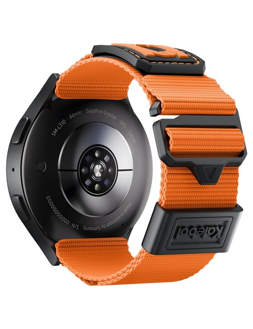 Λουράκι KALEBOL για Samsung Galaxy Watch6 / Huawei Watch GT4 46mm Braided Sport Nylon Strap 22mm - Orange