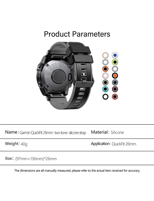 Λουράκι KALEBOL KLB-SSGJ-001 ΓΙΑ Garmin Fenix 7X / 7X Pro Silicone Watch Band 26mm - Army Green+Black