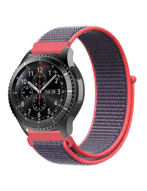 Λουράκι KALEBOL KLB-NLHH-001 για Samsung Galaxy Watch6 / Watch6 Classic Watch Strap 20mm Nylon Loop Band - Bright Pink